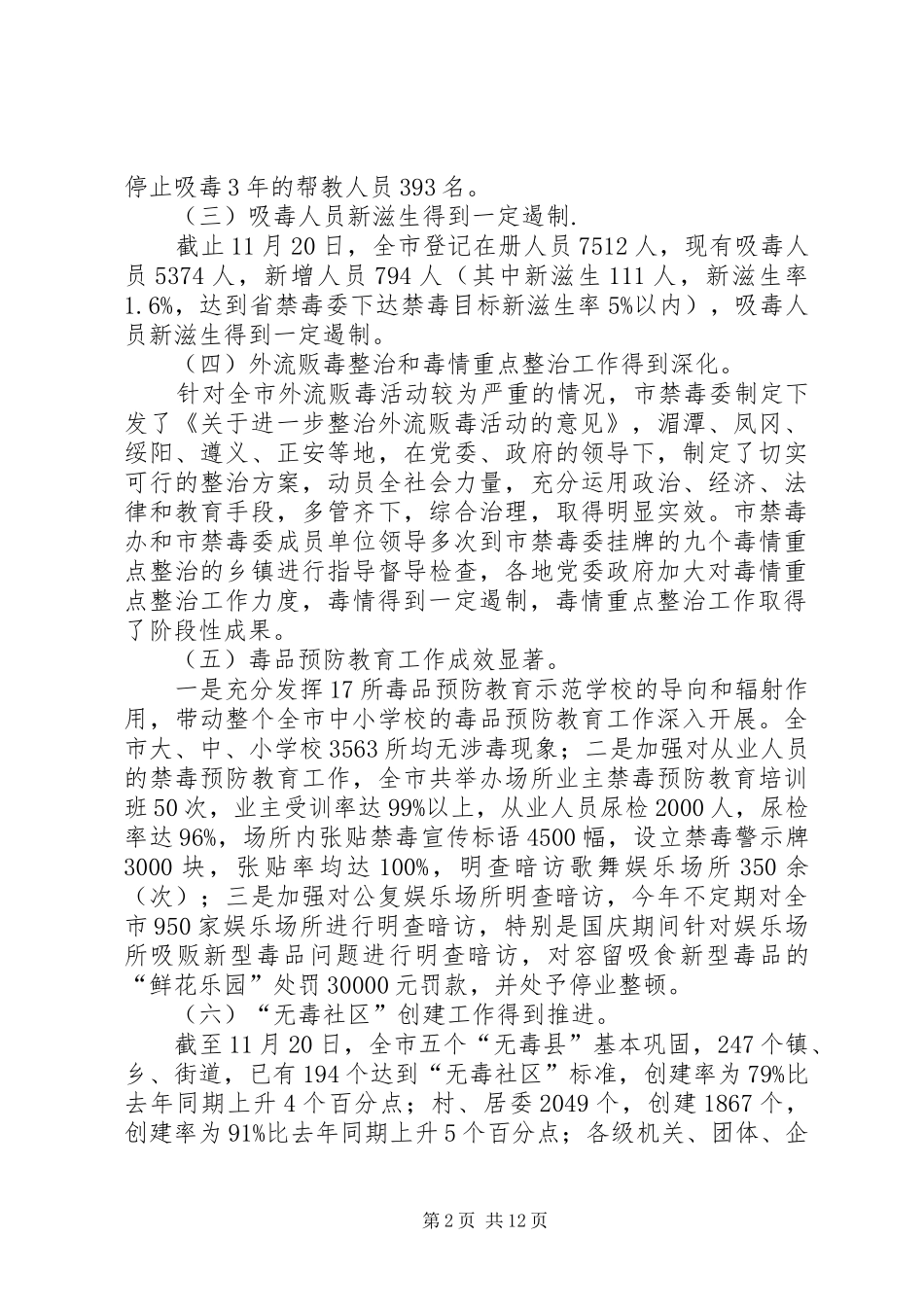 某市禁毒工作总结报告_1_第2页