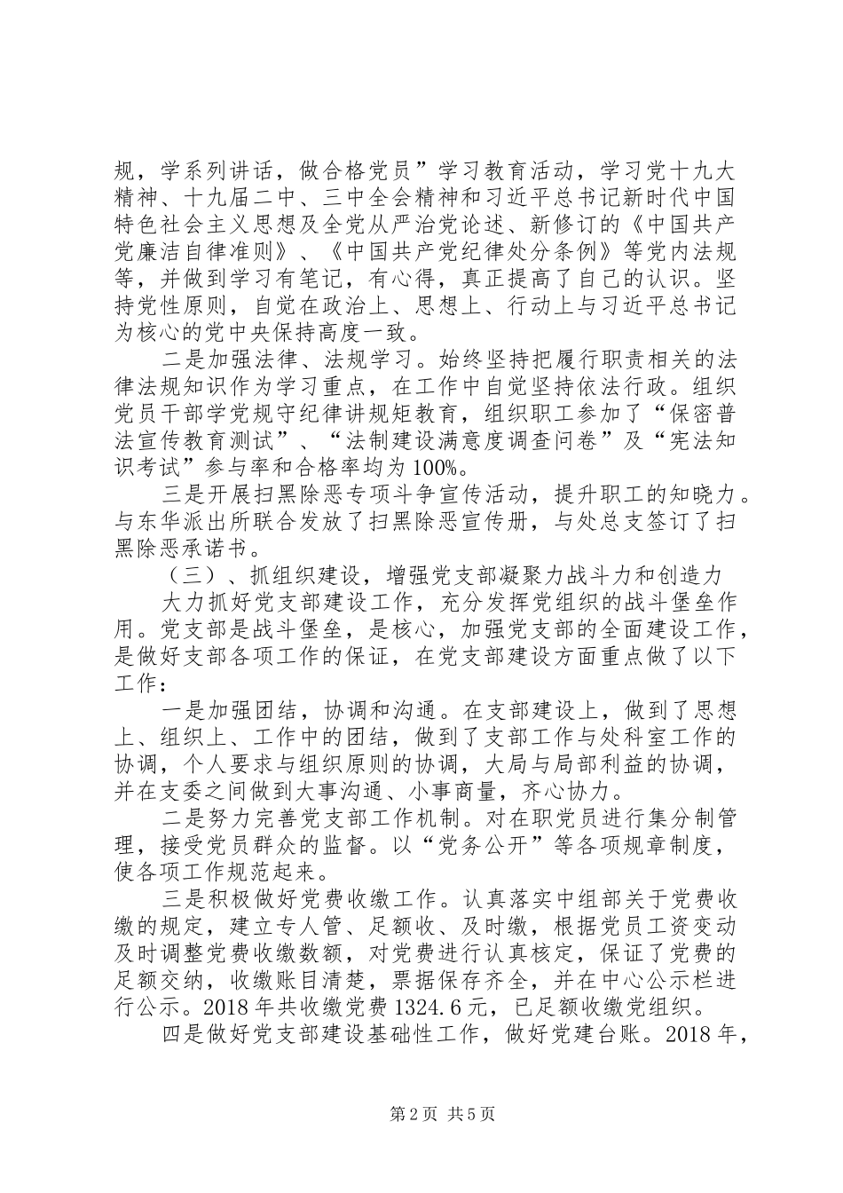 全面的党支部党建工作总结_第2页