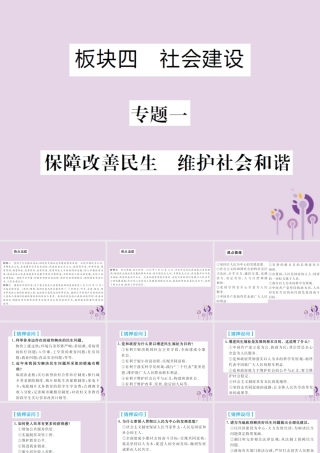 中考道德与法治总复习 板块四 社会建设课件