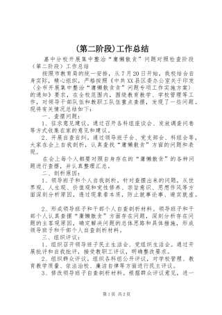 (第二阶段)工作总结