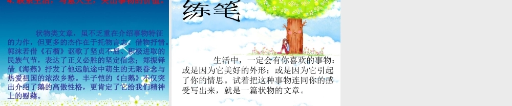 中考语文作文辅导课件 状物作文 课件
