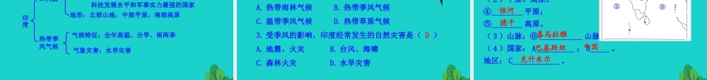 七年级地理下册 第七章 第三节 印度(一 世界第二人口大国 热带季风气候)课件 七年级地理下册 第七章 第三节 印度课件+素材(新版)新人教版