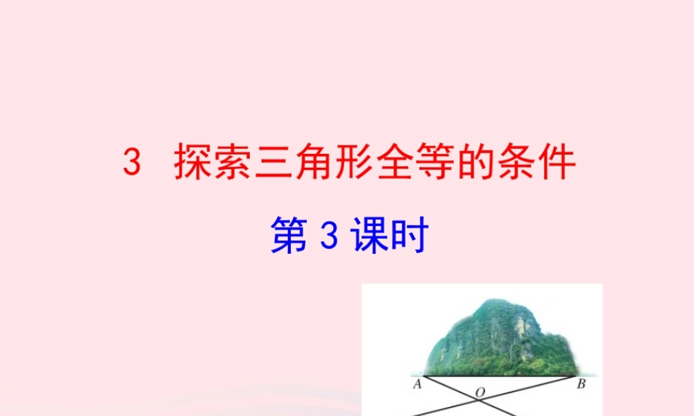 七年级数学上册 第一章 三角形 3探索三角形全等的条件第3课时课件 鲁教版五四制 课件