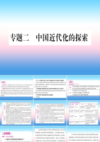 (甘肃专用)中考历史总复习 第二篇 知能综合提升 专题二 中国近代化的探索课件