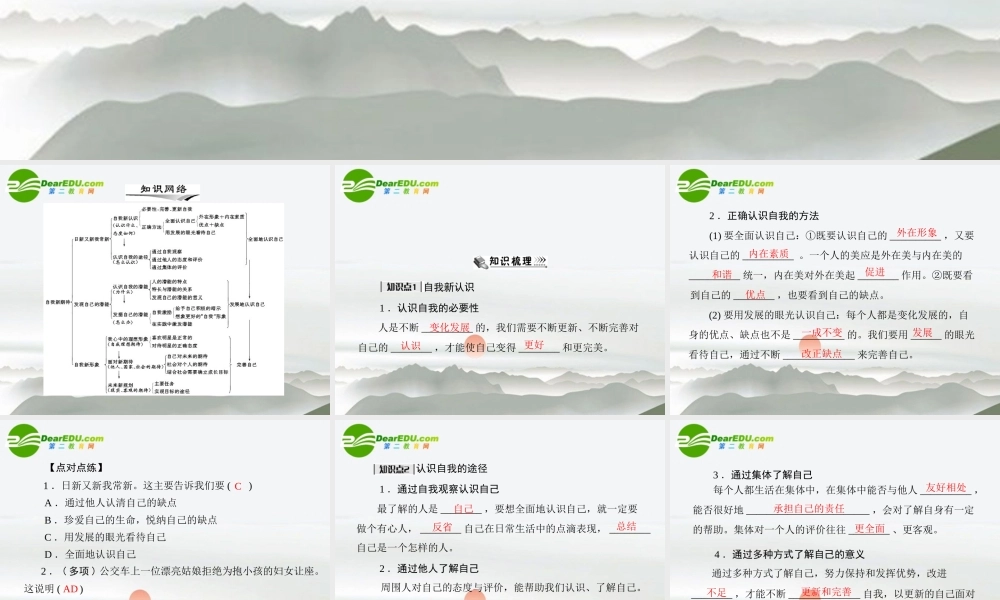 七年级政治上册 第五课(自我新期待)课件 人教新课标版 课件