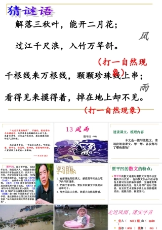 《风雨》课件