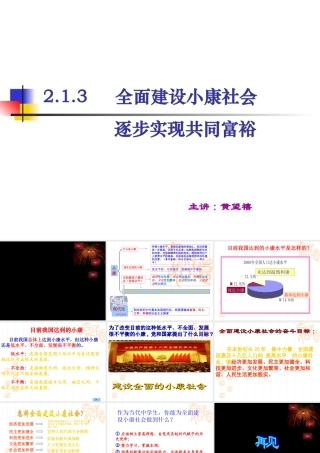全面建设小康社会逐步实现共同富裕 (2)