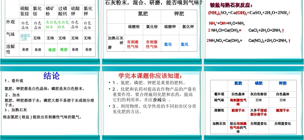 初中化学肥料PPT课件