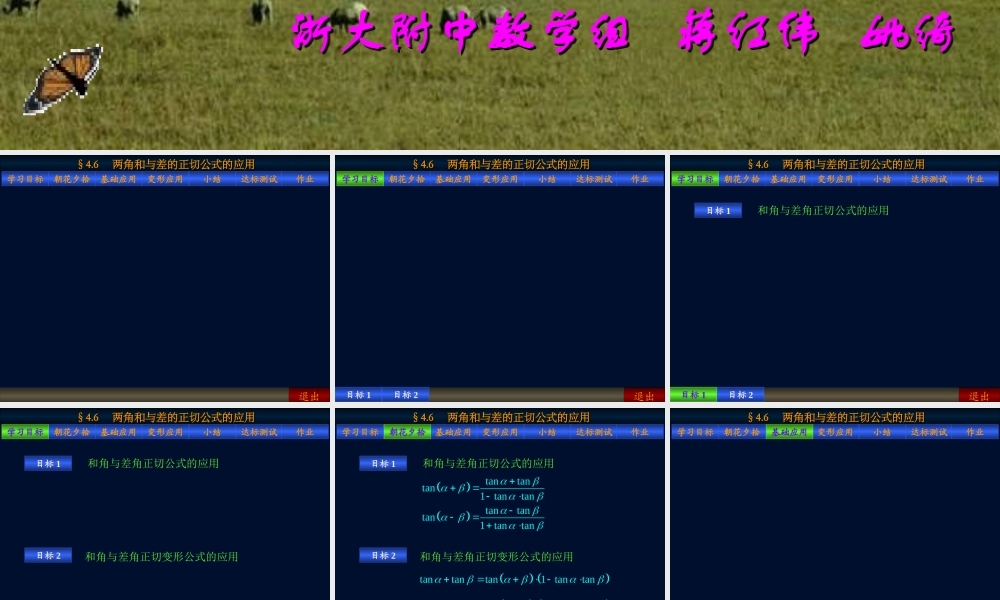 §406 两角和与差的三角函数(4) 新教材高一数学三角函数全部课件[整理28个]