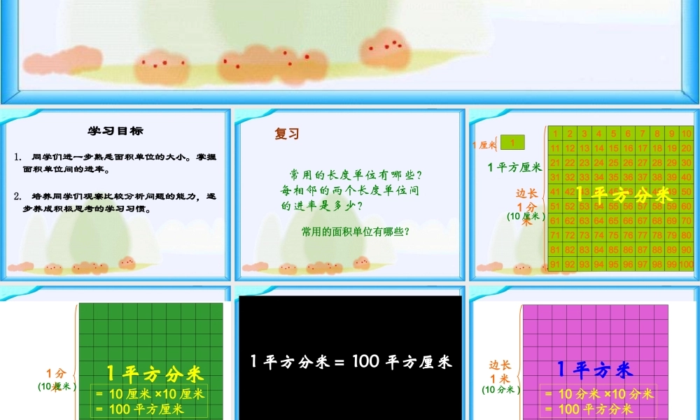 人教新课标数学三年级下册《面积单位间的进率6》PPT课件