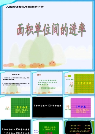 人教新课标数学三年级下册《面积单位间的进率6》PPT课件