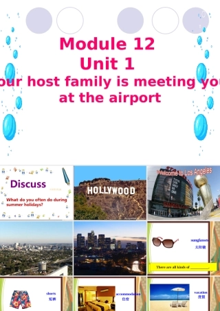 外研版英语九年级上Module12Unit1