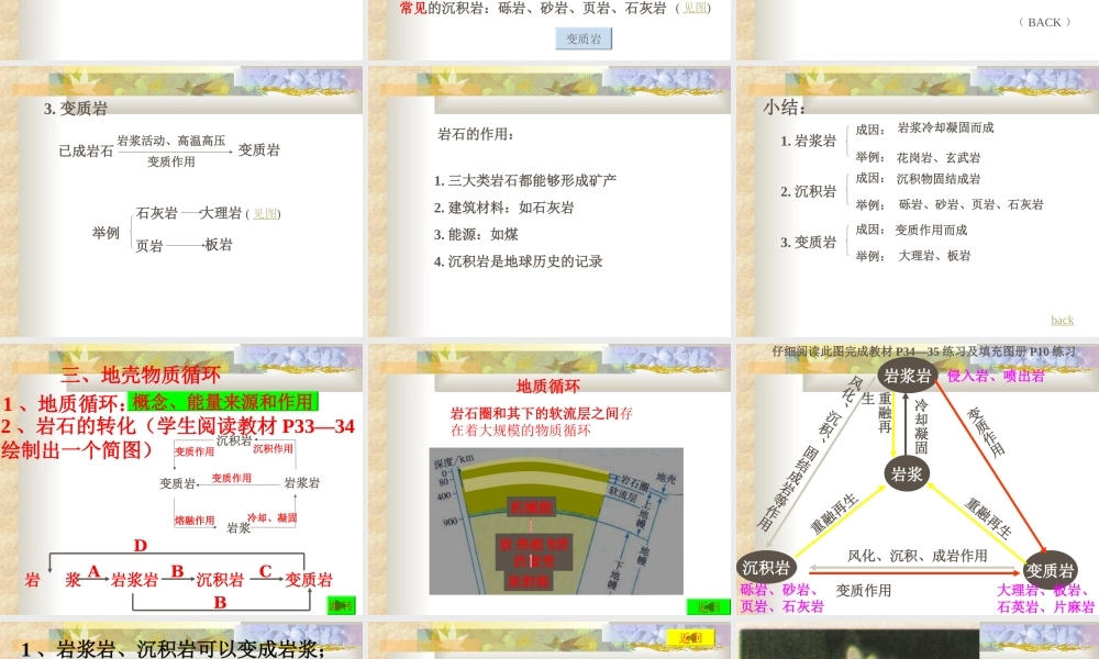 地壳物质组成与循环上课用