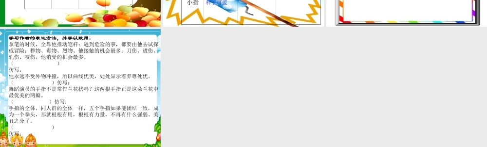 手指课件一(PPT)