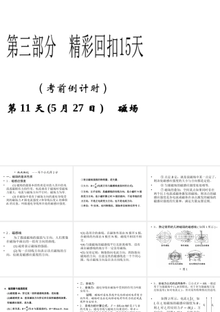 2013年高三物理二轮精彩回扣15天课件：第11天磁场