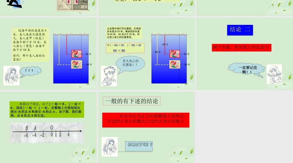 有理数的大小的比较课件人教新课标版