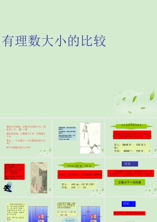 有理数的大小的比较课件人教新课标版