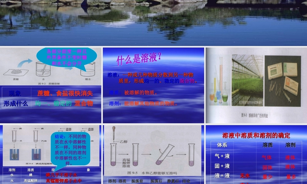 九年级化学溶液的形成课件人教版 课件