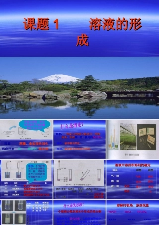 九年级化学溶液的形成课件人教版 课件