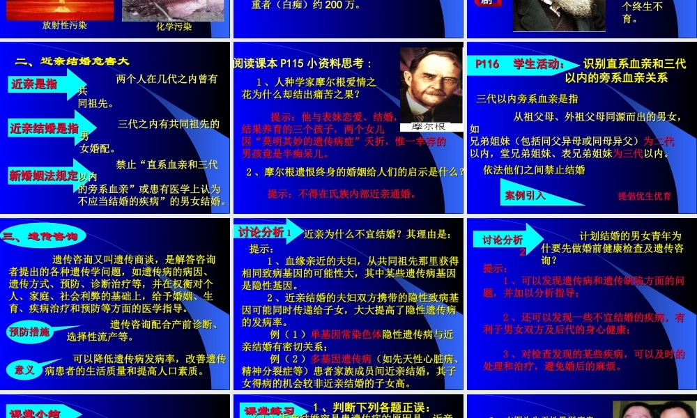 人教版必修二第五章第三节遗传病和人类健康（共27张PPT）