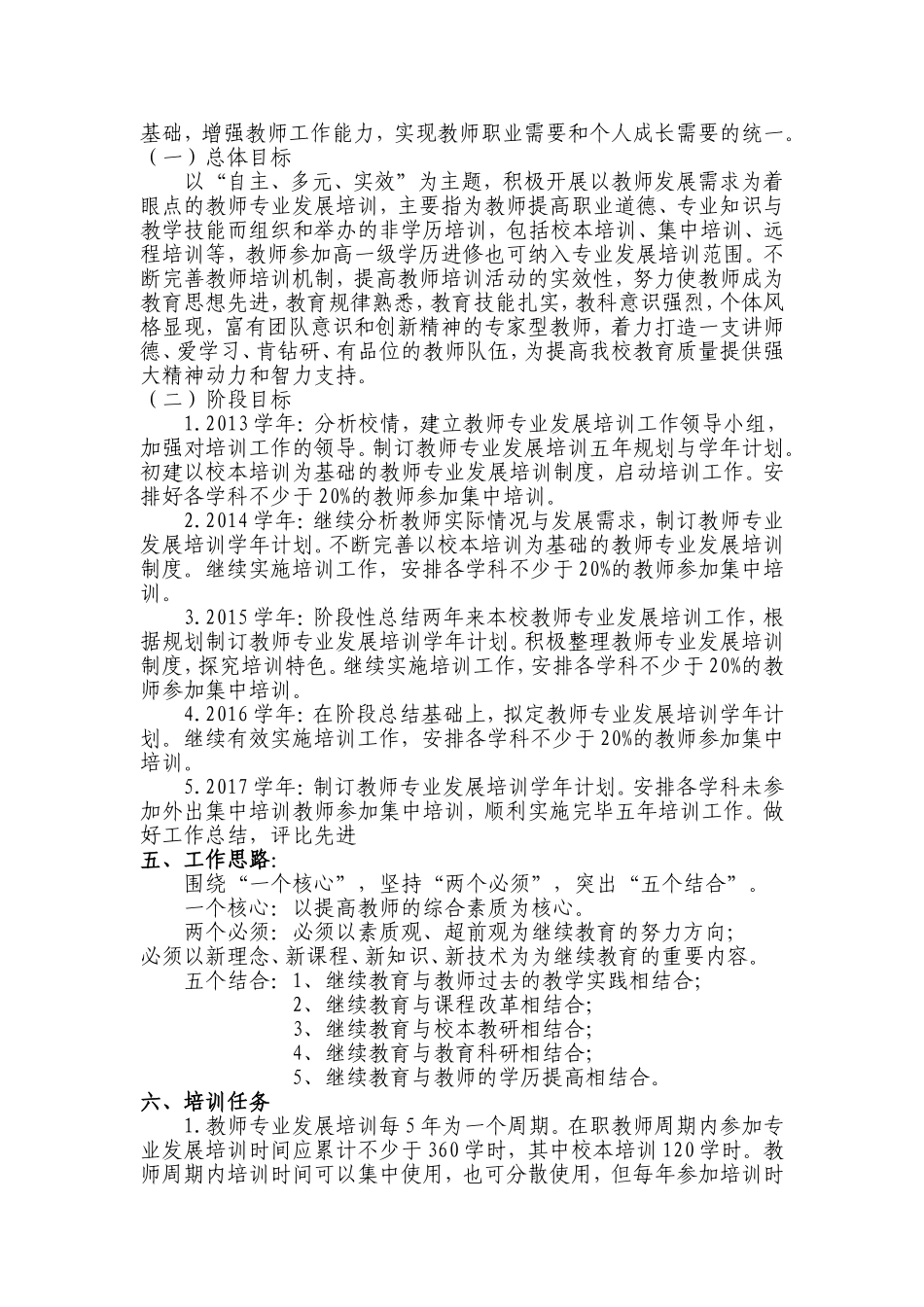 方高坪小学教师五年培训规划（2013—2017）_第2页
