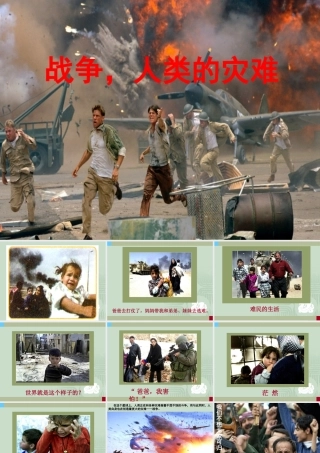 《战争,人类的灾难》课件