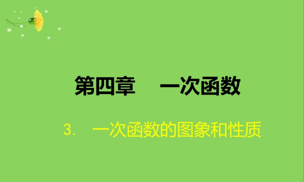 一次函数的图象第课时演示文稿