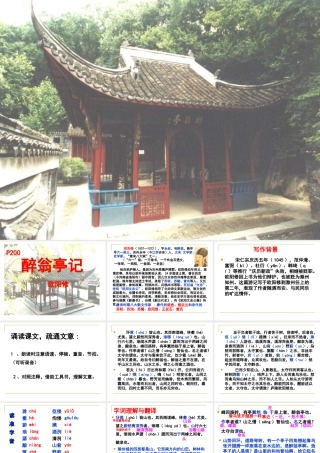 《醉翁亭记》课件(有堂上练习题_中考题)中山市海洲中学陈远超_2011316