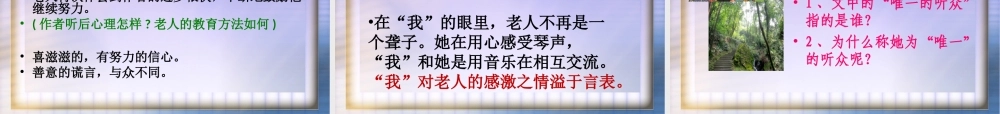 唯一的听众优秀课件人教版 