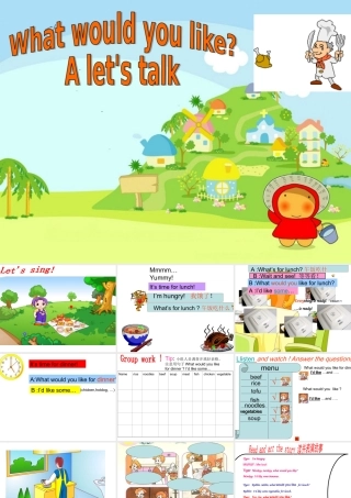 （人教PEP）四年级英语上册课件Unit5PartAlet'stalk