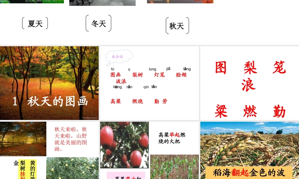秋天的图画课件