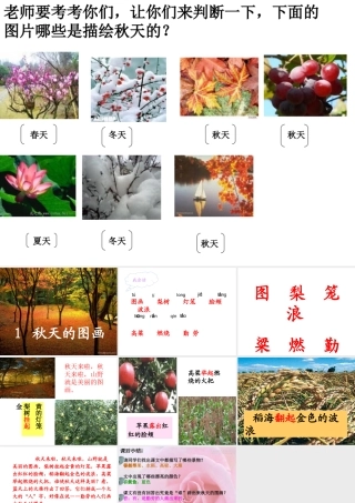 秋天的图画课件