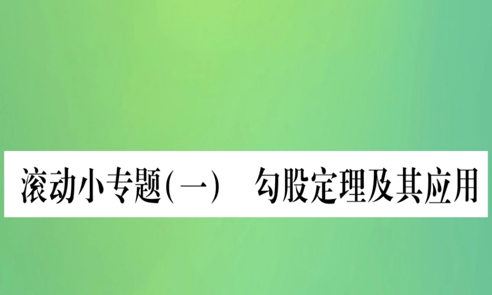 (江西专用)八年级数学上册 滚动小专题(一)勾股定理及其应用作业课件 (新版)北师大版 课件
