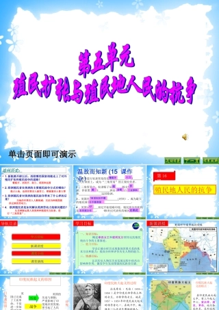 殖民地人民的抗争精彩课件