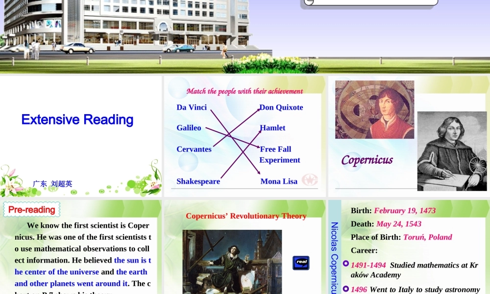 Extensive reading M5unit1课件