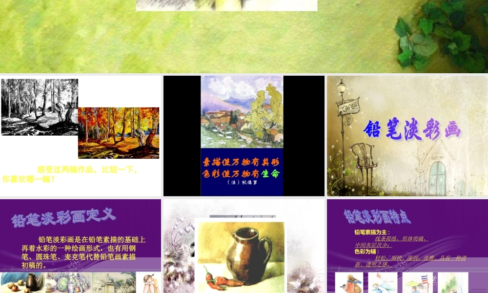 铅笔淡彩画-徐春梅
