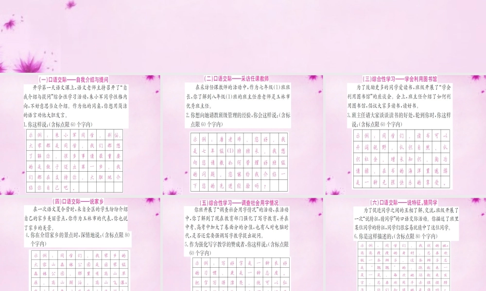 九年级(上册下册)口语交际综合性学习课件 语文版 课件