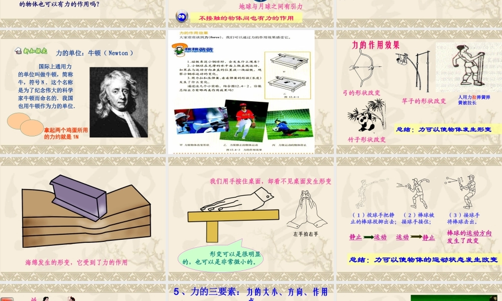 八年级物理下册第七章第一节_力_课件(最新修改)