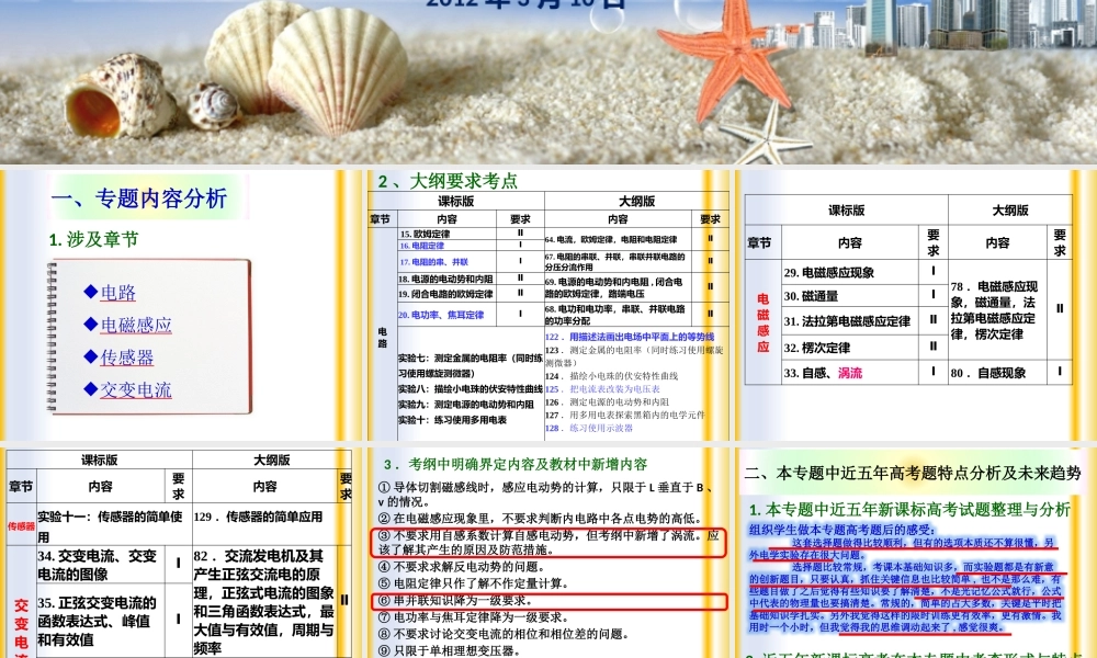 二轮复习电磁感应与电路说课课件11