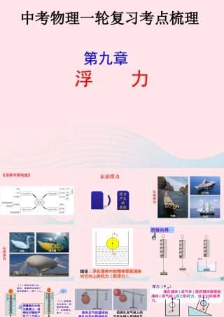 中考物理一轮复习 第九章 浮力考点梳理课件 沪科版 课件