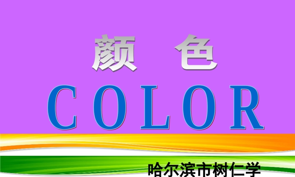 颜色英语课树仁校