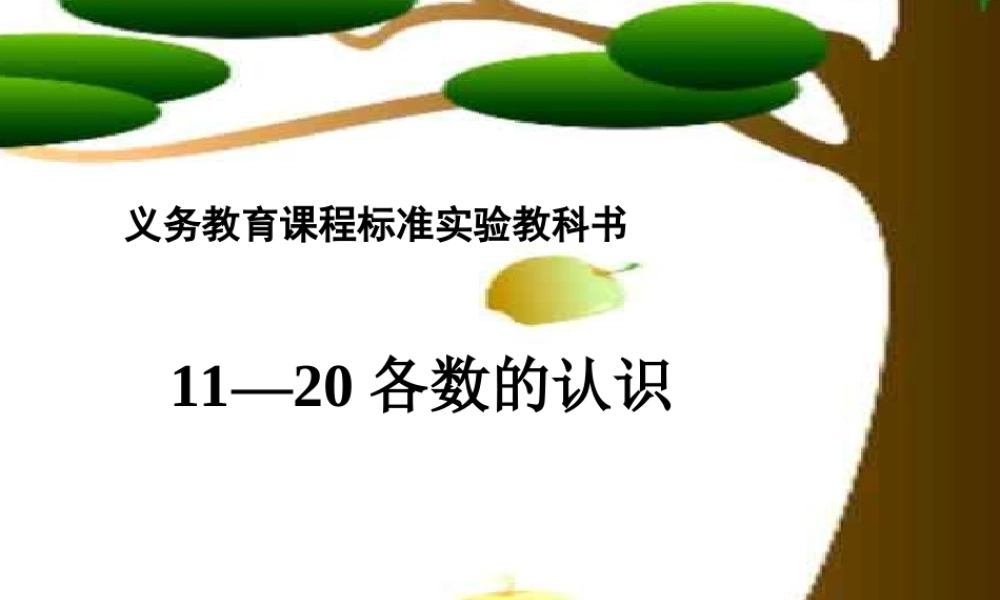 刘瑞捧《11--20各数的认识》PPT