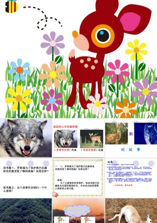 鹿和狼的故事六年级语文上PPT修改