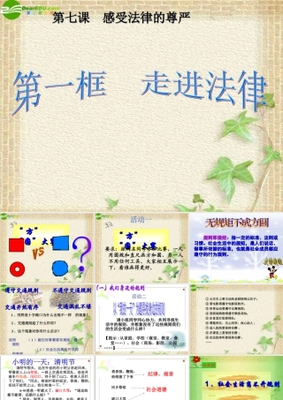 七年级思想品德下册 第7课走进法律竞赛课件 人教新课标版 课件