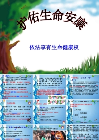 七年级思想品德下册 第二十一课(护佑生命安康)课件 苏教版 课件