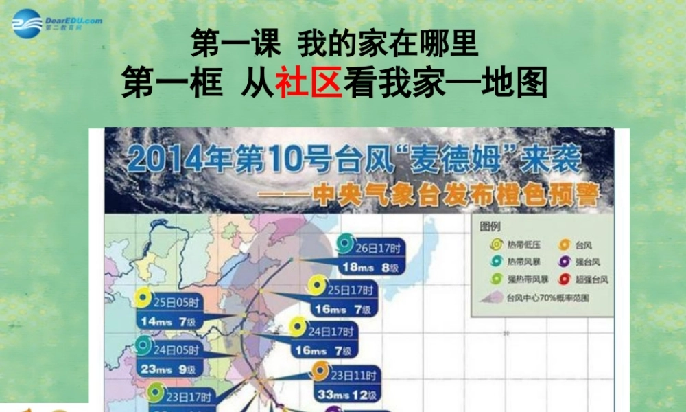 七年级历史与社会上册 第一单元 第一课 我的家在哪里课件 人教版 课件