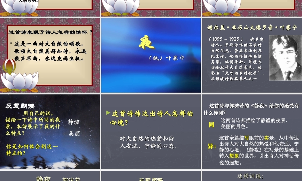 (外国诗两首)课件1 九年级语文上册第一单元(外国诗两首)课件6套人教版