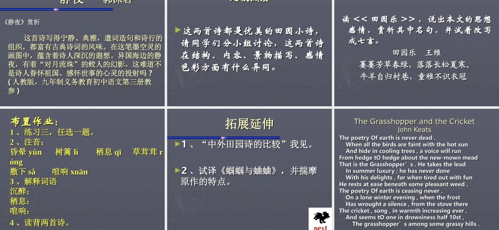 (外国诗两首)课件1 九年级语文上册第一单元(外国诗两首)课件6套人教版