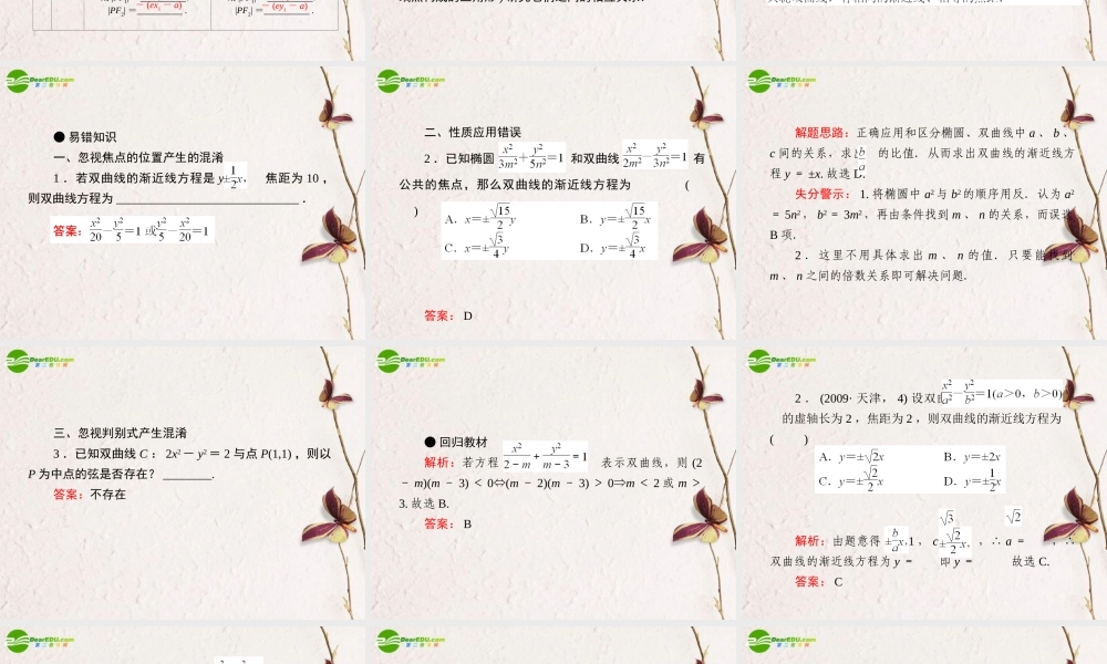 2第二讲双曲线教师讲义手册课件(全国版) 文 新人教A版 课件