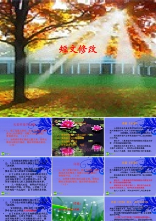 中考语文复习指导课件 文章修改专题—短文的修改 课件